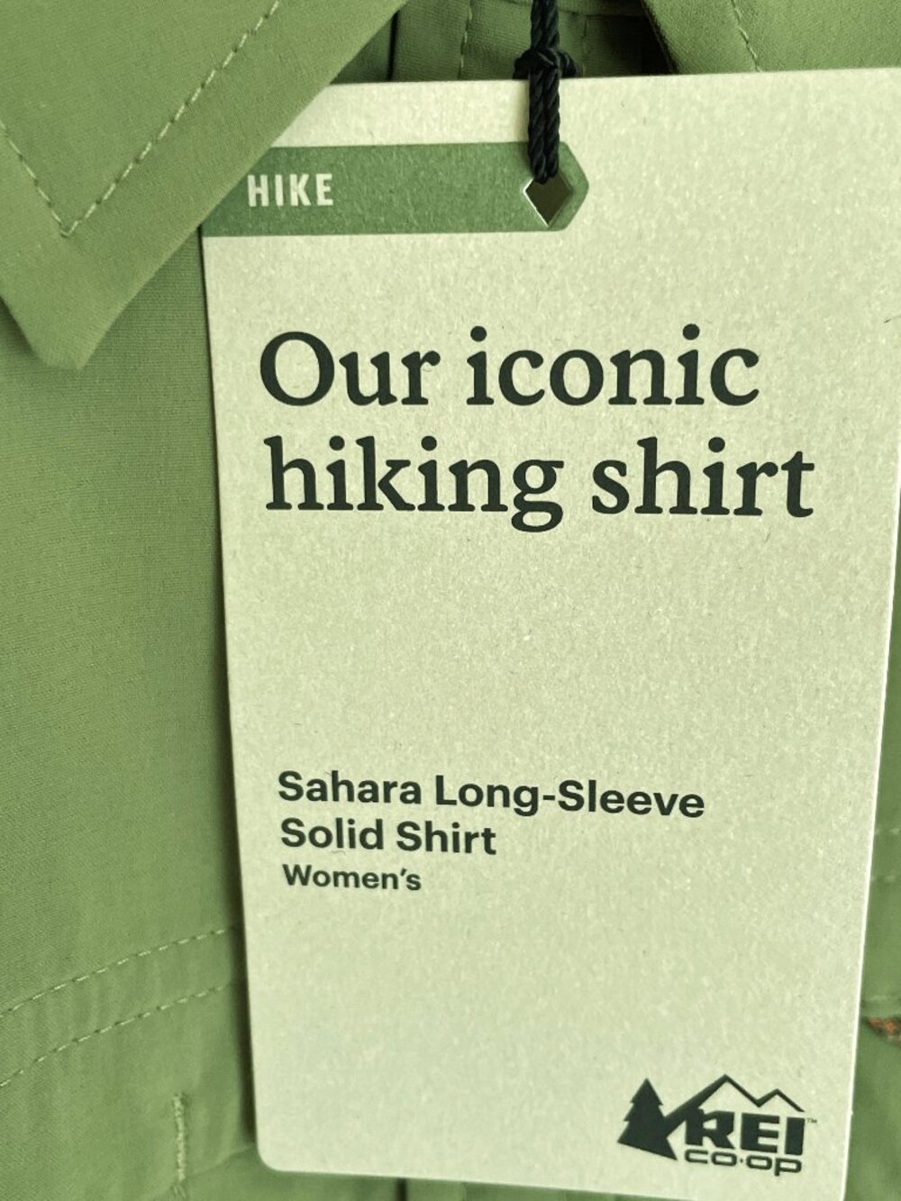 NEW REI Sahara Long-Sleeve Shirt NWT L Sage Hiking Trail Vented UPF 50 - Picture 11 of 16